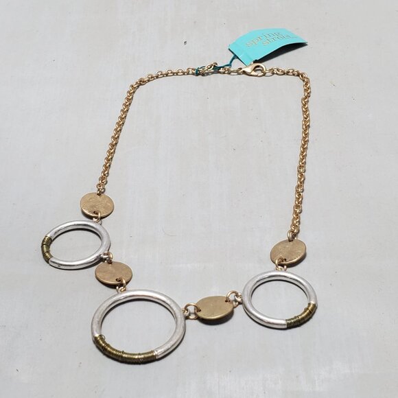 Spring Street by Nordstrom necklace featuring a striking mixed-metal design - Picture 5 of 6